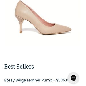 ALLY Bossy Beige Leather Pumps 8 wide 3” heel